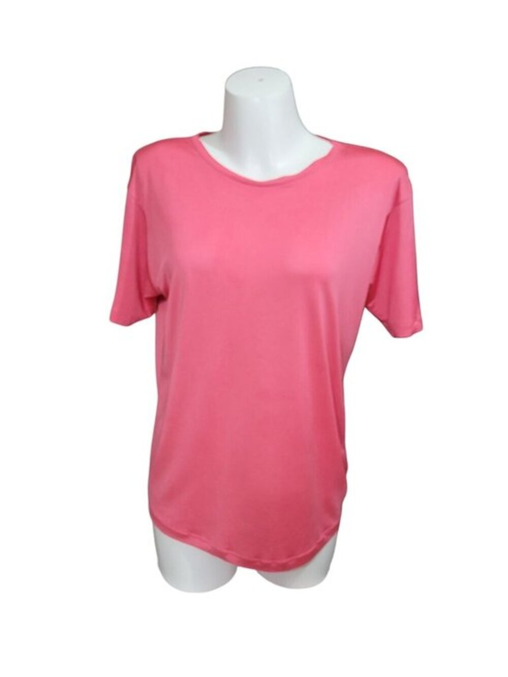 Ralph Lauren 100% Silk Pink Short-Sleeve Top Size L